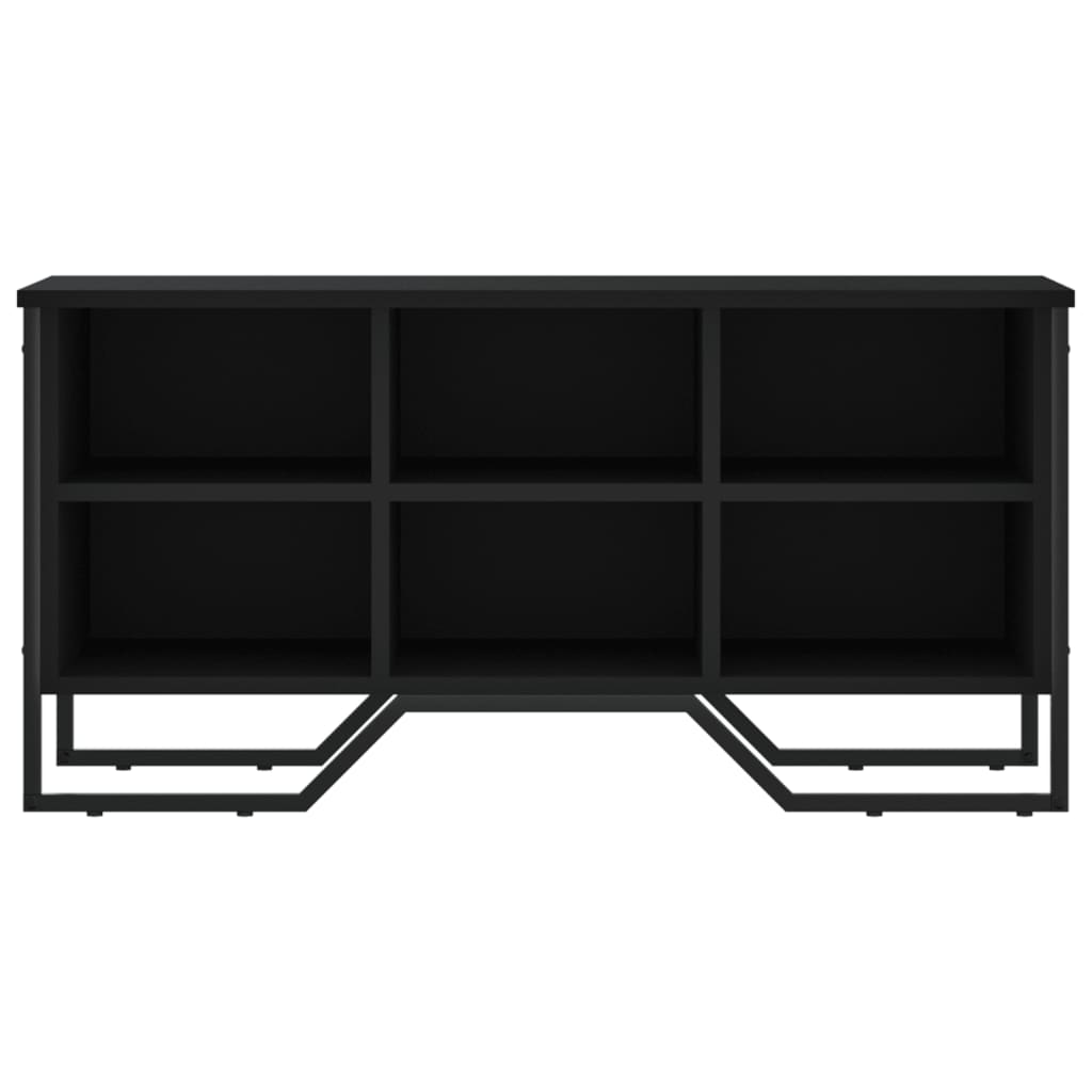 vidaXL Shoe Cabinet Black 90x38x45.5 cm Engineered Wood