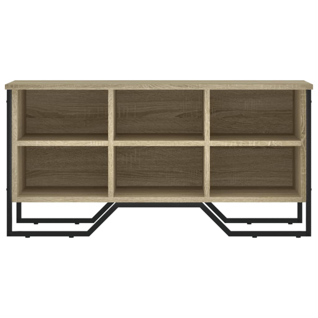 vidaXL Shoe Cabinet Sonoma Oak 90x38x45.5 cm Engineered Wood