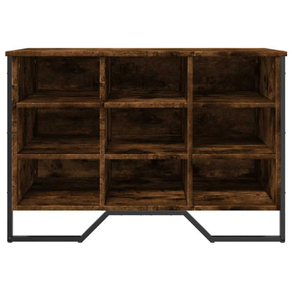 vidaXL Shoe Cabinet Smoked Oak 90x38x61.5 cm Engineered Wood