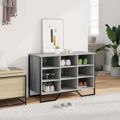 vidaXL Shoe Cabinet Grey Sonoma 90x38x61.5 cm Engineered Wood