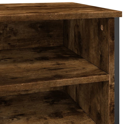 vidaXL Shoe Cabinet Smoked Oak 80x38x78 cm Engineered Wood