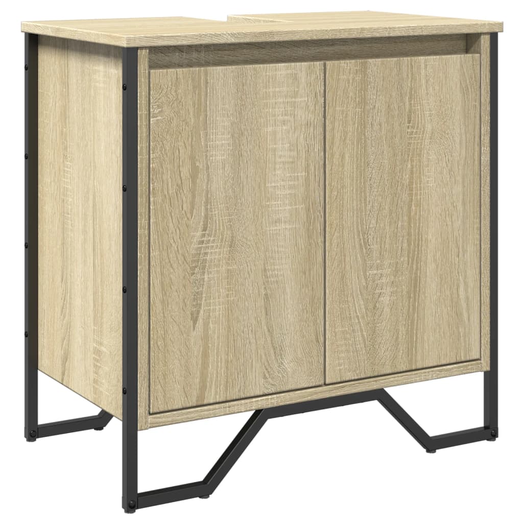 vidaXL Bathroom Sink Cabinet Sonoma Oak 60x35x60 cm Engineered Wood