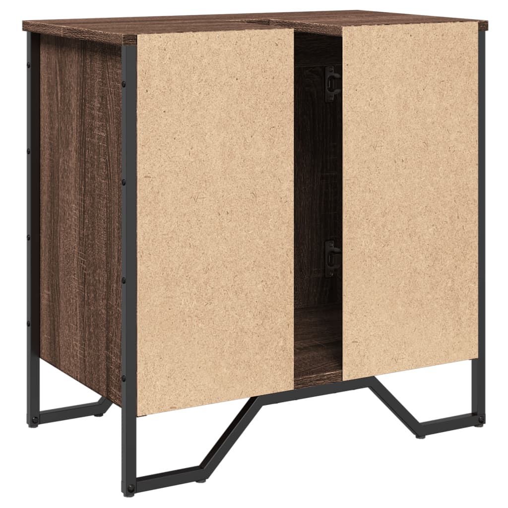vidaXL Bathroom Sink Cabinet Brown Oak 60x35x60 cm Engineered Wood