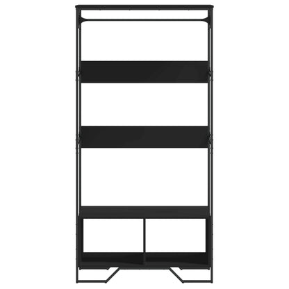vidaXL Wardrobe Black 90x50x180 cm Engineered Wood
