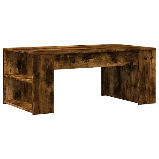 vidaXL Coffee Table Smoked Oak 102x55x42 cm Engineered Wood