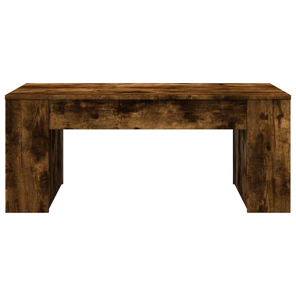 vidaXL Coffee Table Smoked Oak 102x55x42 cm Engineered Wood