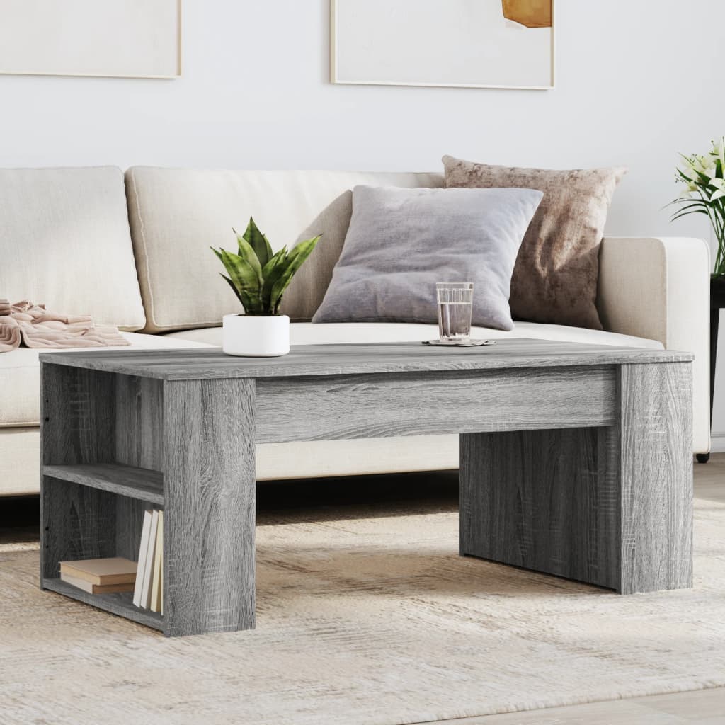 vidaXL Coffee Table Grey Sonoma 102x55x42 cm Engineered Wood