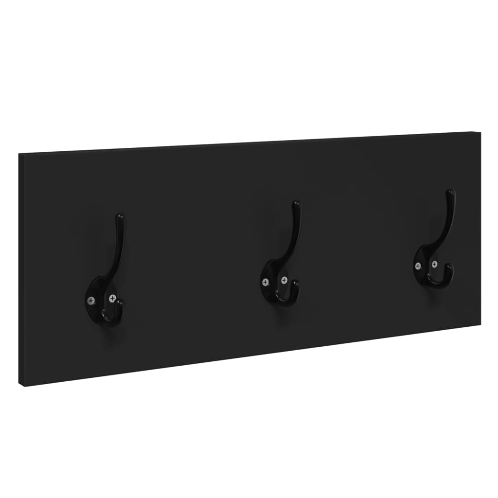 vidaXL 4 Piece Hallway Furniture Set Black Engineered Wood