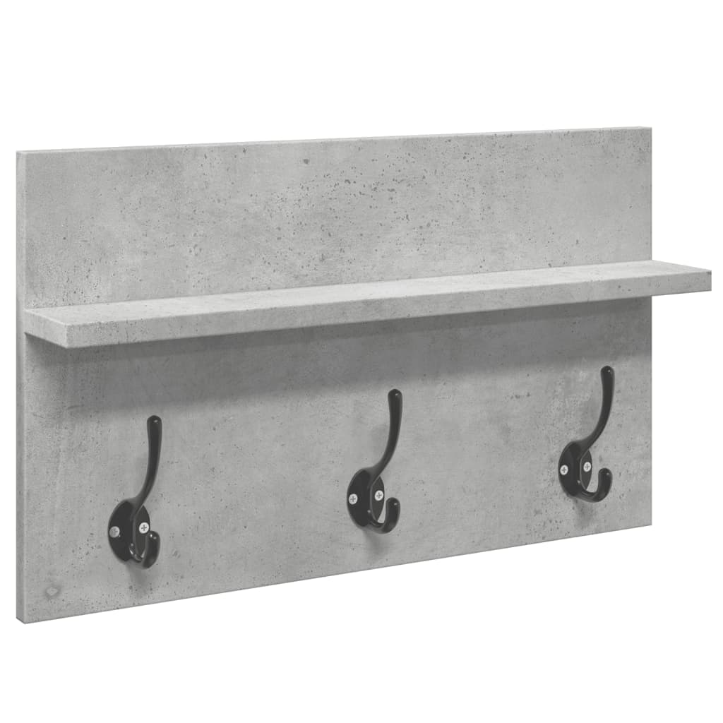 vidaXL 4 Piece Hallway Furniture Set Concrete Grey Engineered Wood