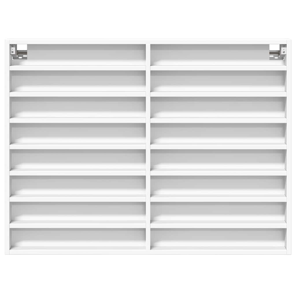 vidaXL Vitrine Cabinet White 100x8.5x75 cm Engineered Wood
