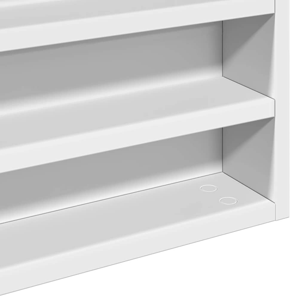 vidaXL Vitrine Cabinet White 100x8.5x75 cm Engineered Wood