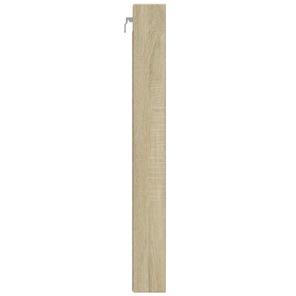 vidaXL Vitrine Cabinet Sonoma Oak 100x8.5x75 cm Engineered Wood