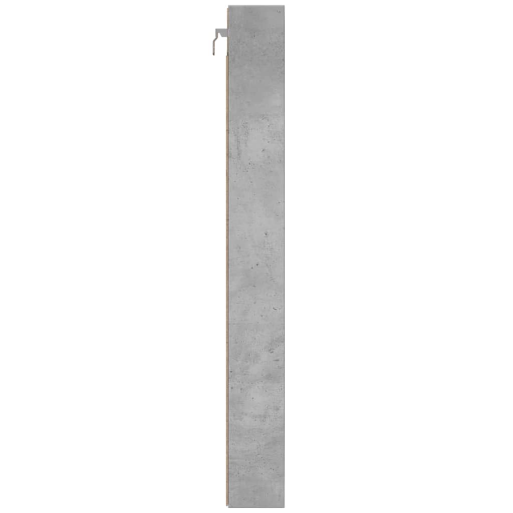 vidaXL Vitrine Cabinet Concrete Grey 100x8.5x75 cm Engineered Wood
