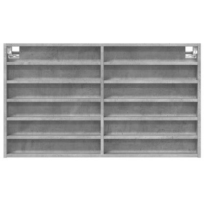 vidaXL Vitrine Cabinet Concrete Grey 100x8.5x58 cm Engineered Wood