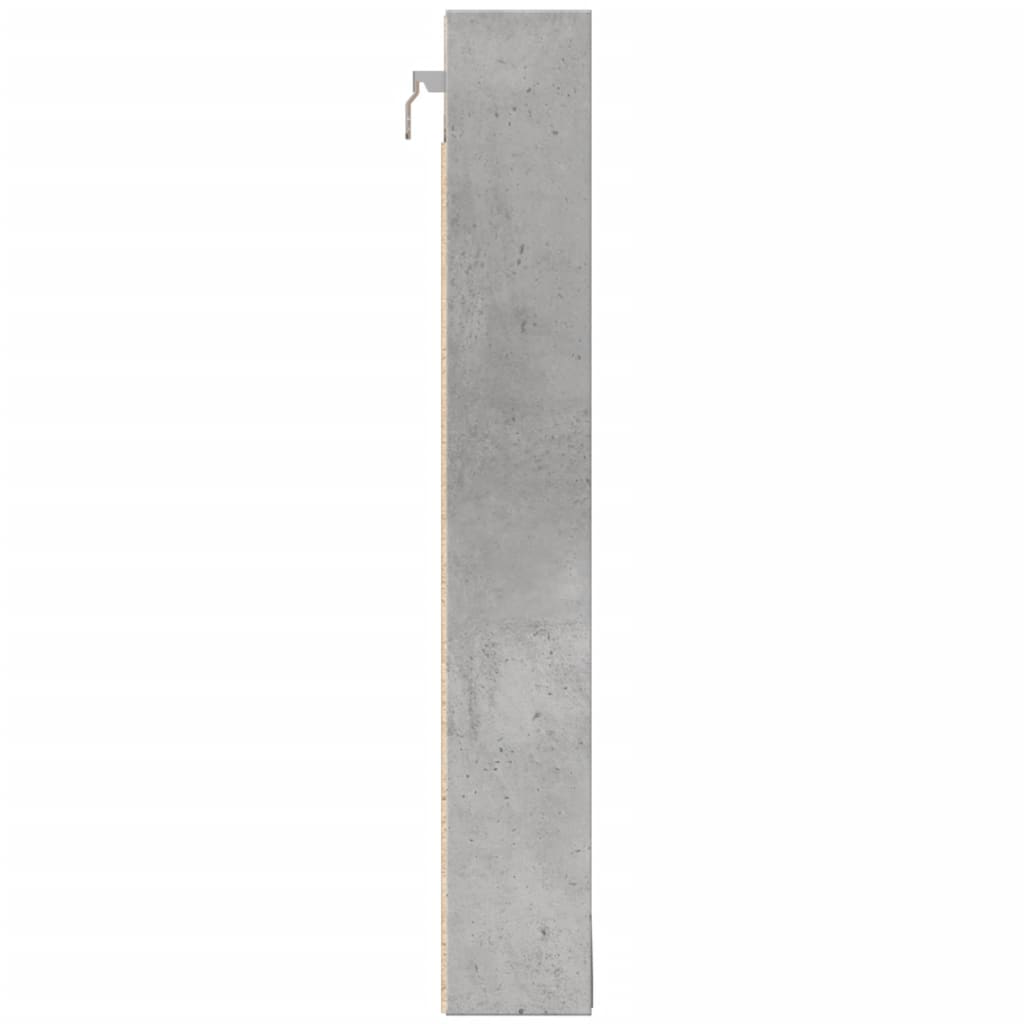 vidaXL Vitrine Cabinet Concrete Grey 100x8.5x58 cm Engineered Wood