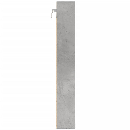 vidaXL Vitrine Cabinet Concrete Grey 100x8.5x58 cm Engineered Wood