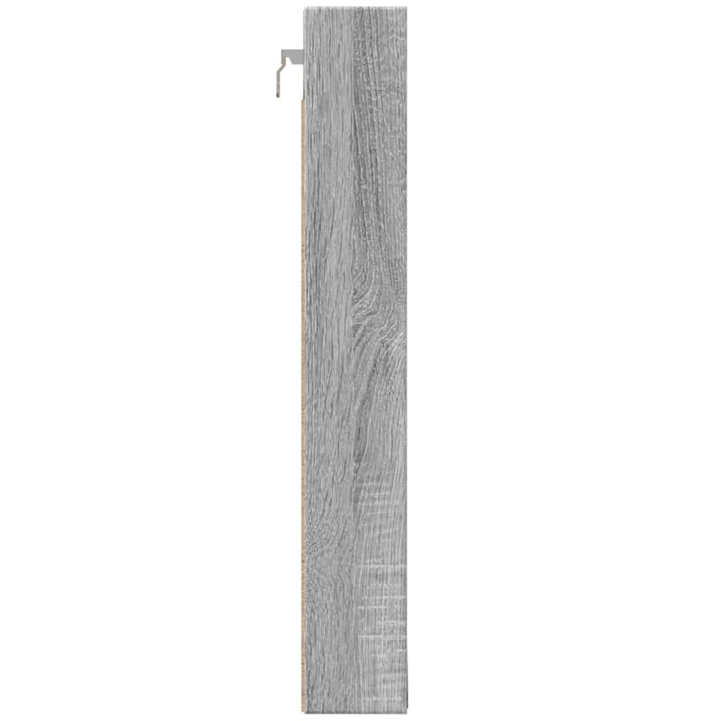 vidaXL Vitrine Cabinet Grey Sonoma 100x8.5x58 cm Engineered Wood