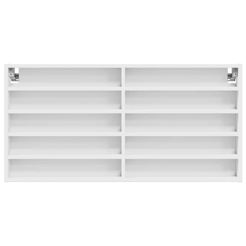 vidaXL Vitrine Cabinet White 100x8.5x50 cm Engineered Wood