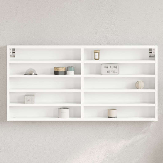 vidaXL Vitrine Cabinet White 100x8,5x50 cm Engineered Wood