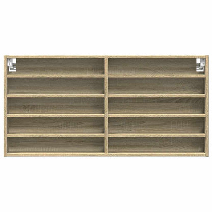 vidaXL Vitrine Cabinet Sonoma Oak 100x8.5x50 cm Engineered Wood