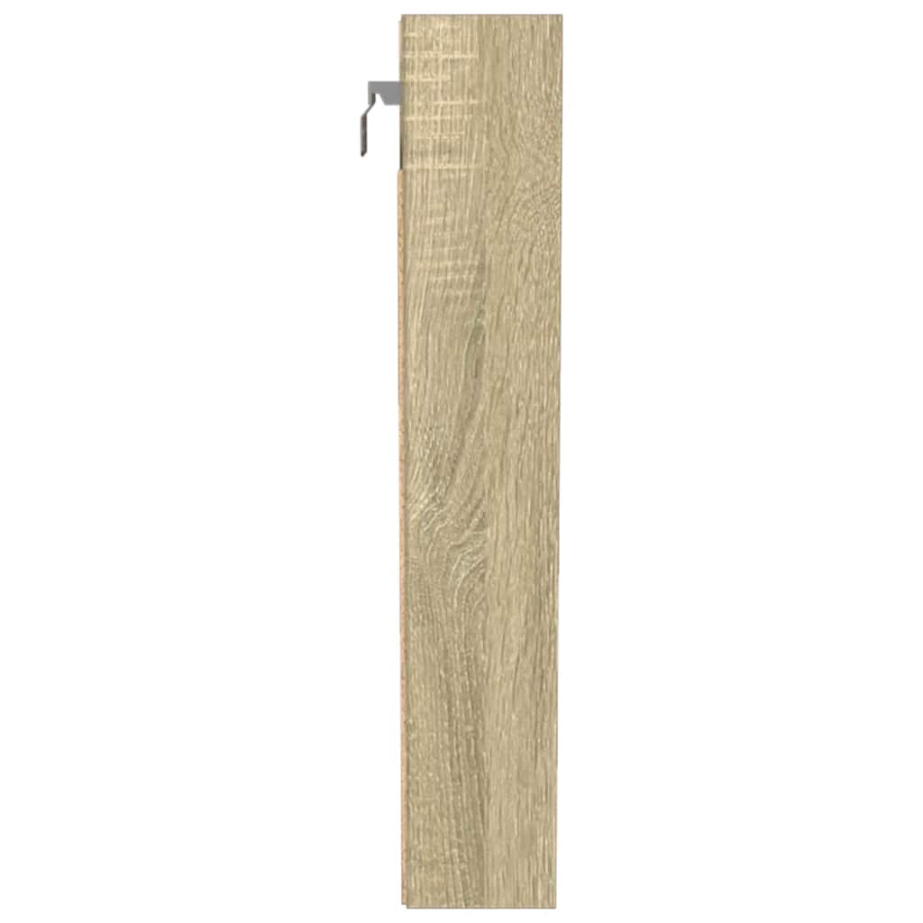 vidaXL Vitrine Cabinet Sonoma Oak 100x8.5x50 cm Engineered Wood