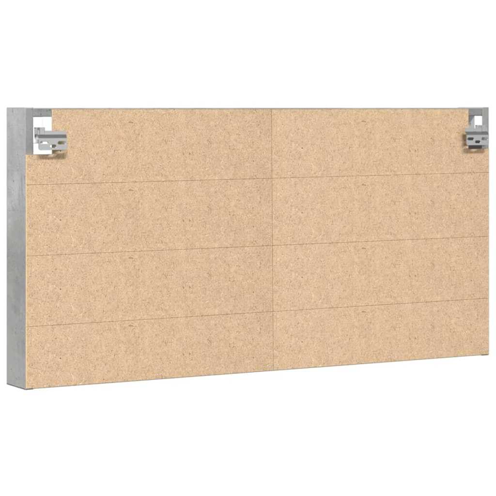 vidaXL Vitrine Cabinet Concrete Grey 100x8.5x50 cm Engineered Wood