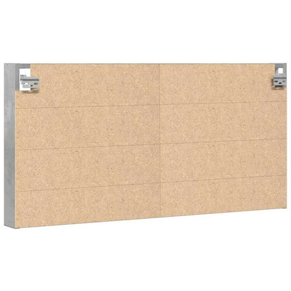 vidaXL Vitrine Cabinet Concrete Grey 100x8.5x50 cm Engineered Wood