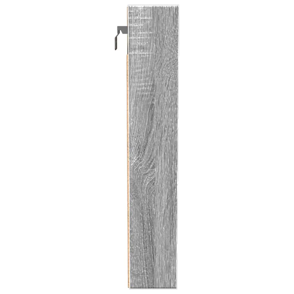 vidaXL Vitrine Cabinet Grey Sonoma 100x8.5x50 cm Engineered Wood