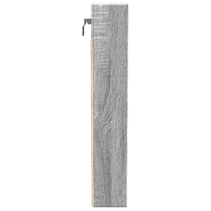 vidaXL Vitrine Cabinet Grey Sonoma 100x8.5x50 cm Engineered Wood