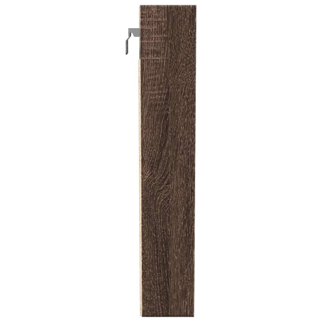 vidaXL Vitrine Cabinet Brown Oak 100x8.5x50 cm Engineered Wood