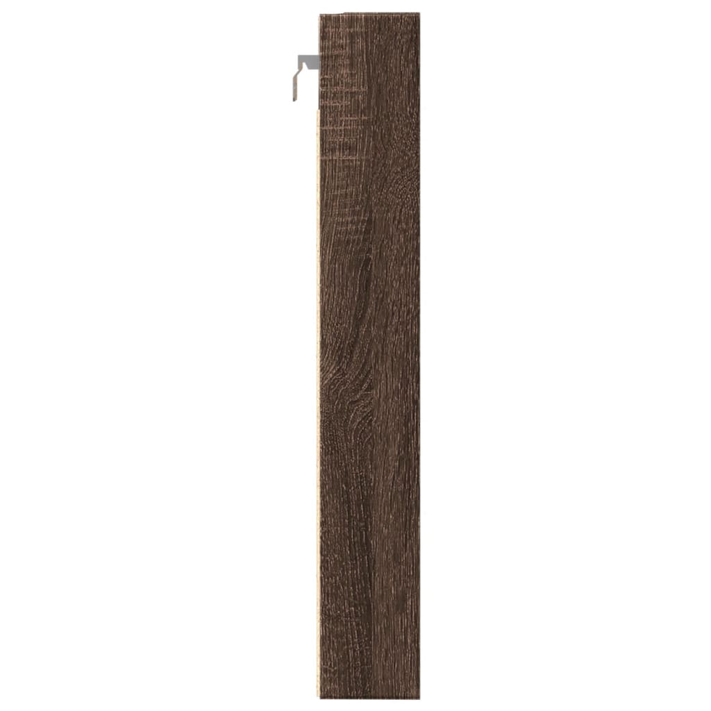vidaXL Vitrine Cabinet Brown Oak 80x8.5x58 cm Engineered Wood