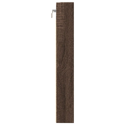 vidaXL Vitrine Cabinet Brown Oak 80x8.5x58 cm Engineered Wood