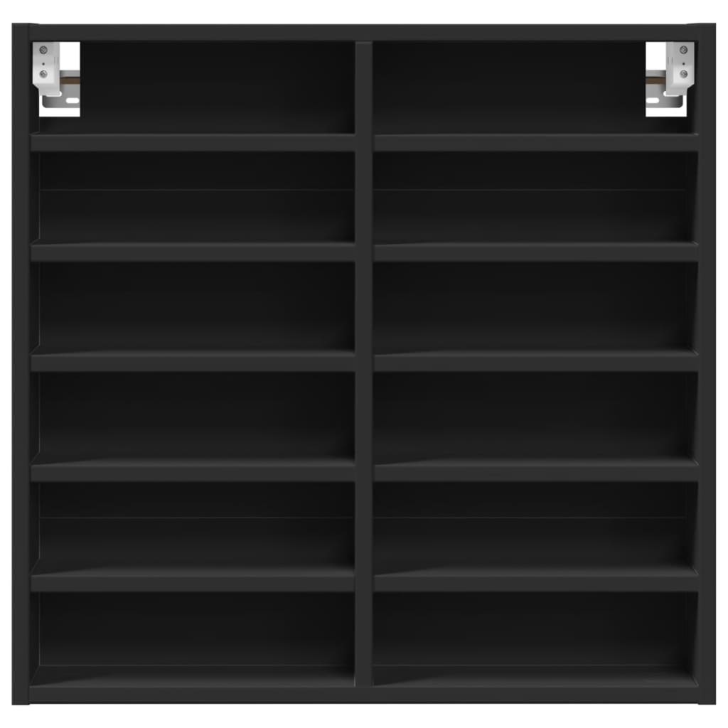 vidaXL Vitrine Cabinet Black 60x8.5x58 cm Engineered Wood