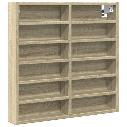 vidaXL Vitrine Cabinet Sonoma Oak 60x8,5x58 cm Engineered Wood