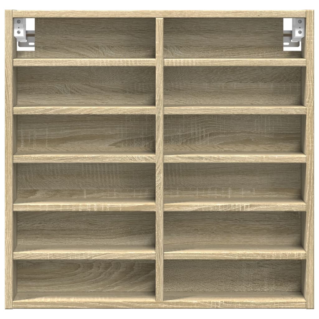 vidaXL Vitrine Cabinet Sonoma Oak 60x8.5x58 cm Engineered Wood