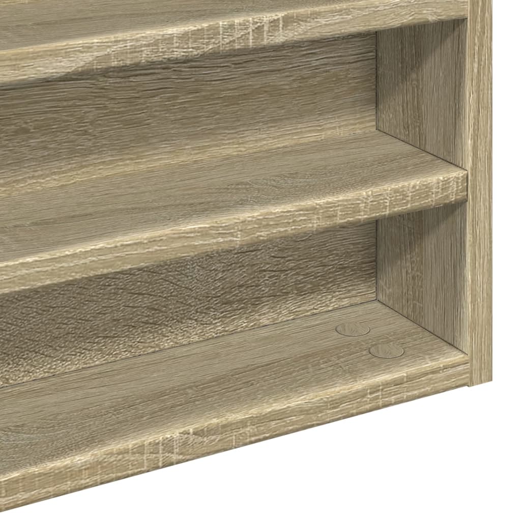 vidaXL Vitrine Cabinet Sonoma Oak 60x8.5x58 cm Engineered Wood
