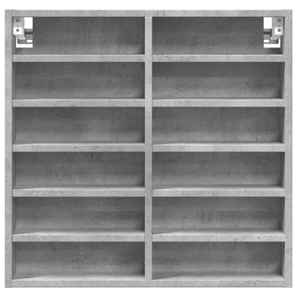 vidaXL Vitrine Cabinet Concrete Grey 60x8.5x58 cm Engineered Wood