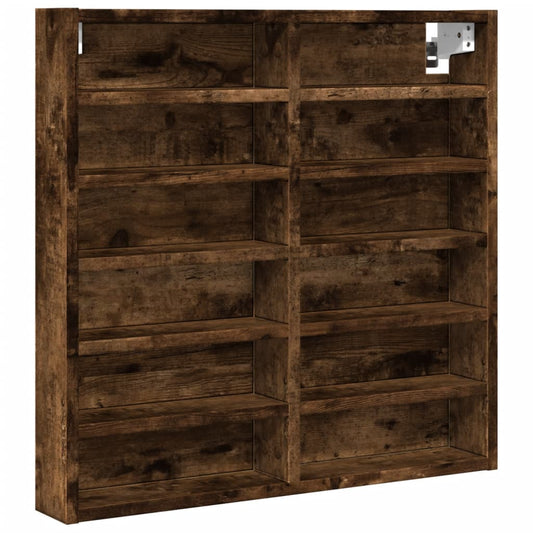 vidaXL Vitrine Cabinet Smoked Oak 60x8,5x58 cm Engineered Wood