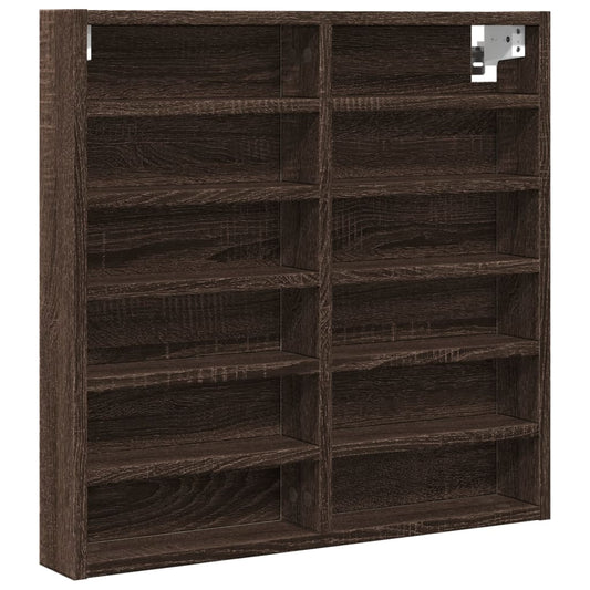 vidaXL Vitrine Cabinet Brown Oak 60x8,5x58 cm Engineered Wood