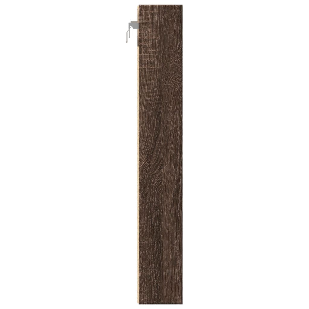 vidaXL Vitrine Cabinet Brown Oak 60x8.5x58 cm Engineered Wood