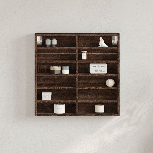 vidaXL Vitrine Cabinet Brown Oak 60x8,5x58 cm Engineered Wood