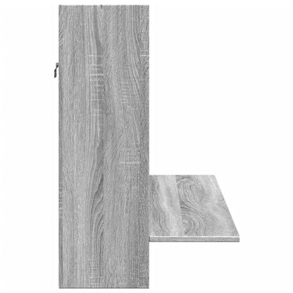 vidaXL Wall-Mounted Desk Grey Sonoma 105x48x75 cm Engineered Wood