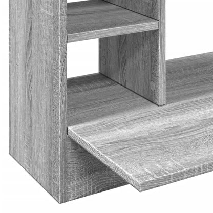 vidaXL Wall-Mounted Desk Grey Sonoma 105x48x75 cm Engineered Wood