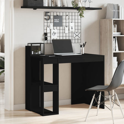 vidaXL Office Desk Black 103.5x56.5x94 cm Engineered Wood