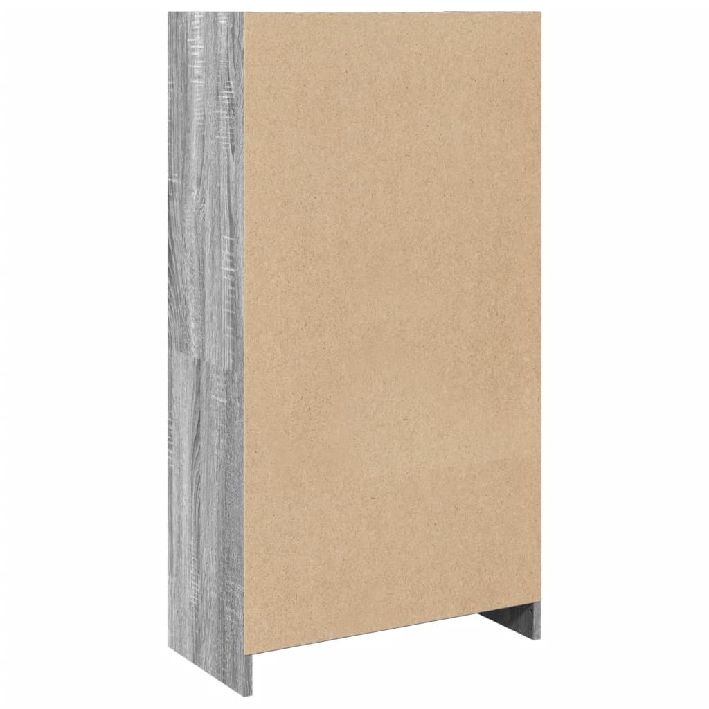 vidaXL Bookcase Grey Sonoma 57x28.5x107.5 cm Engineered Wood