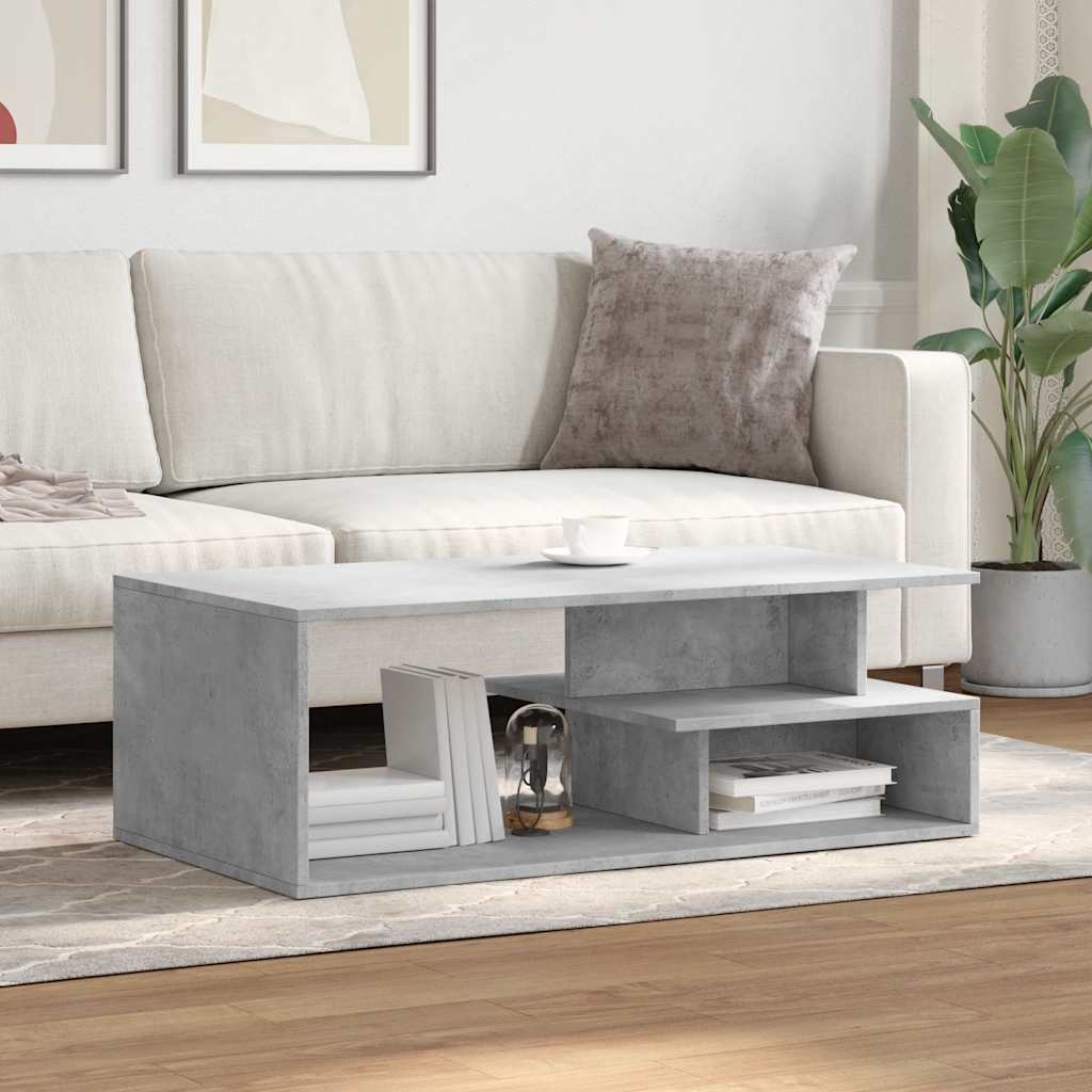 vidaXL Coffee Table Concrete Grey 102x55x35 cm Engineered Wood