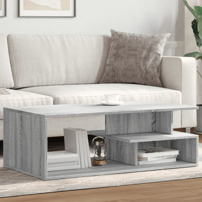 vidaXL Coffee Table Grey Sonoma 102x55x35 cm Engineered Wood