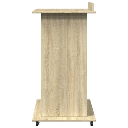vidaXL Lectern with Wheels & Drawer Sonoma Oak 55x55x107 cm Engineered Wood