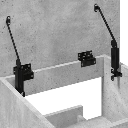 vidaXL Lectern with Wheels & Drawer Concrete Grey 55x55x107 cm