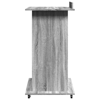vidaXL Lectern with Wheels & Drawer Grey Sonoma 55x55x107 cm Engineered Wood